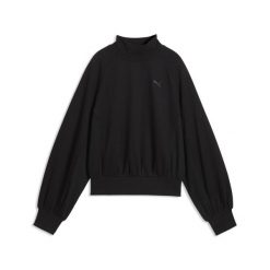 Damska bluza HER z półgolfem i o luźnym kroju PUMA. Czarne bluzy damskie Puma, na jesień, l, bez wzorów, z bawełny, bez kaptura. Za 219.00 zł.