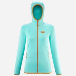 Bluza turystyczna polarowa damska Millet Lokka Hoodie Iii W. Niebieskie bluzy damskie Millet, l, bez wzorów, z polaru, bez kaptura. Za 549.00 zł.