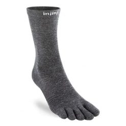 Skarpetki Injinji Liner Crew Wool. Szare skarpetki damskie Injinji, bez wzorów, ze skóry. Za 137.50 zł.