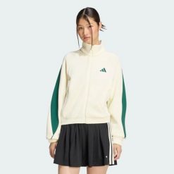 Bluza Stadium. Białe bluzy damskie Adidas, m, bez wzorów, z bawełny, bez kaptura. Za 329.00 zł.