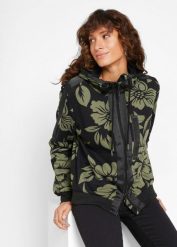 Bluza rozpinana z bawełną. Czarne bluzy damskie bonprix, bez wzorów, z bawełny, bez kaptura. Za 147.99 zł.