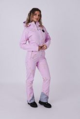 Różowy z gwiazdami Chic Ski Suit. Czerwone kombinezony damskie OOSC, s, bez wzorów, z nylonu, bez kołnierzyka, bez ramiączek. Za 2,445.99 zł.