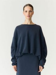 YAS Bluza w kolorze granatowym rozmiar: XS. Niebieskie bluzy damskie YAS, xs, bez wzorów, bez kaptura. Za 231.61 zł.