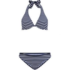 Bikini na fiszbinach (2 części) bonprix niebiesko-biały w paski. Niebieskie bikini bonprix, w paski. Za 74.99 zł.