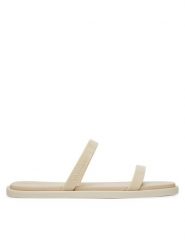 Calvin Klein Klapki Double Bar Slide - Jelly HW0HW02417 Écru. Klapki damskie Calvin Klein, bez wzorów, z tworzywa sztucznego, bez obcasa, bez zapięcia. Za 149.99 zł.