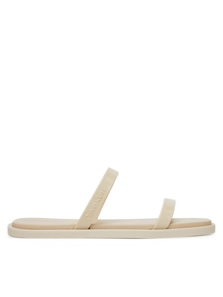 Calvin Klein Klapki Double Bar Slide - Jelly HW0HW02417 Écru. Klapki damskie Calvin Klein, bez wzorów, z syntetyku, bez obcasa, bez zapięcia. Za 299.99 zł.