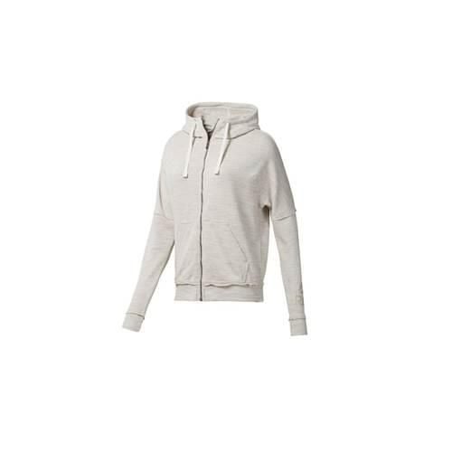 Bluza sportowa damska Reebok Training Essentials Marble Logo Full Zip. Brązowe bluzy damskie Reebok, m, bez wzorów, z kapturem. Za 261.00 zł.