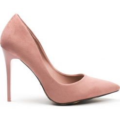 Szpilki damskie (38). Czerwone szpilki damskie Ideal, bez wzorów, z zamszu, bez obcasa, na szpilce, bez zapięcia. Za 69.00 zł.