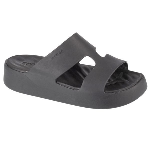 Klapki damskie Crocs 209409001. Czarne klapki damskie Crocs, bez wzorów, z materiału, bez obcasa, bez zapięcia. Za 263.00 zł.
