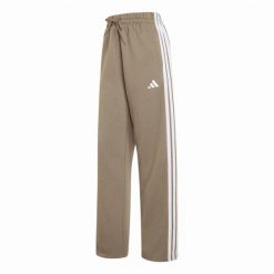 Spodnie Adidas Sport W 3S Fl Oh Pt Damskie. Brązowe spodnie sportowe damskie Adidas, s, bez wzorów, z bawełny, do biegania. Za 297.99 zł.
