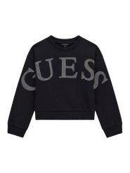 Guess Bluza J5YQ09 KAV34 Czarny Regular Fit. Czarne bluzy dziewczęce Guess, z aplikacjami, z bawełny, bez ramiączek, bez kaptura. Za 179.99 zł.