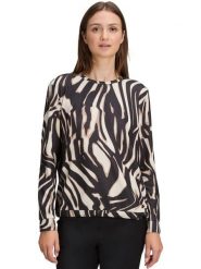 BETTY & CO Bluza w kolorze beżowo-czarnym rozmiar: 42. Brązowe bluzy damskie Betty & Co, bez wzorów, bez kaptura. Za 129.95 zł.