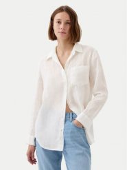 Gap Koszula 875983-03 Biały Relaxed Fit. Białe koszule damskie GAP, l, bez wzorów, ze lnu, bez kołnierzyka, bez ramiączek. Za 179.99 zł.