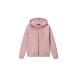 Bluza damska z kapturem Napapijri Aurora. Niebieskie bluzy damskie Napapijri, s, bez wzorów, z materiału, z kapturem. Za 415.60 zł.