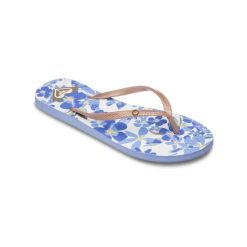Sandały dla Kobiety BERMUDA PRINT Niebieski. Niebieskie sandały damskie Roxy, bez wzorów, z gumy, bez obcasa, bez zapięcia. Za 119.99 zł.
