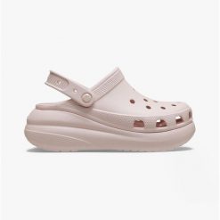 Klapki Crocs Classic Crush Clog. Brązowe klapki damskie Crocs, bez wzorów, bez obcasa, bez zapięcia. Za 279.00 zł.