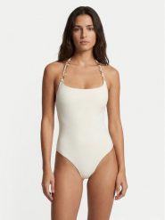 Guess Strój kąpielowy E6GJ02 KF412 Biały. Białe stroje jednoczęściowe Guess, z aplikacjami, z syntetyku. Za 479.99 zł.