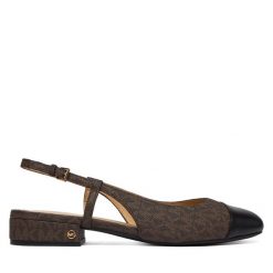 Sandały MICHAEL Michael Kors. Brązowe sandały damskie MICHAEL Michael Kors, bez wzorów, bez obcasa, na słupku, bez zapięcia. Za 659.99 zł.