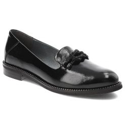 Czarne Mokasyny Armodo Modne Buty Damskie. Czarne mokasyny damskie Armodo, na wiosnę, ze skóry, bez obcasa. Za 369.00 zł.