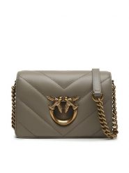 Pinko Torebka Love Click Mini AI 23-24 PLTT 100067 A136 Szary. Szare listonoszki damskie Pinko, bez wzorów, ze skóry, bez dodatków. Za 1,039.00 zł.