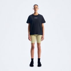 Koszulka bawełniana damska Berghaus Nature Essential Tee Af. Czarne bluzki damskie Berghaus, bez wzorów, z bawełny, sportowe, bez kołnierzyka, bez ramiączek. Za 137.49 zł.