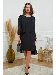 Curvy Lady Sukienka w kolorze czarnym rozmiar: 44/46. Czarne sukienki damskie Curvy Lady, bez wzorów, klasyczne, bez ramiączek. Za 155.95 zł.