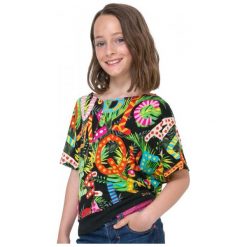 Desigual T-Shirt Dziewczęcy Swan 116 Wielokolorowy. Brązowe koszulki i t-shirty dziewczęce Desigual. W wyprzedaży za 125.00 zł.