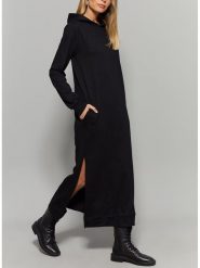Milan Kiss Sukienka w kolorze czarnym rozmiar: L. Czarne sukienki damskie Milan Kiss, bez wzorów, bez ramiączek. Za 256.70 zł.