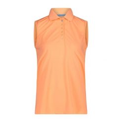Koszulka polo damska CMP. Brązowe koszulki damskie CMP, m, bez wzorów, bez kołnierzyka, bez ramiączek. Za 52.99 zł.