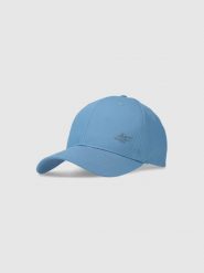 4F Czapka z daszkiem strapback uniseks - niebieska XS/S. Niebieskie czapki z daszkiem damskie 4F, na lato, bez wzorów, z bawełny. W wyprzedaży za 39.99 zł.