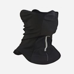 Komin na szyję na rower 900 wiatroszczelny. Czarne kominy damskie VAN RYSEL, bez wzorów, z materiału. Za 69.99 zł.