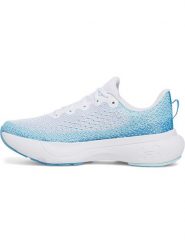 Under Armour Buty w kolorze biało-błękitnym do biegania rozmiar: 40. Białe obuwie sportowe damskie Under Armour, z materiału, bez zapięcia, do biegania. Za 237.17 zł.