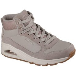 Buty Skechers Uno - Stacre Shine, Dla obu płci. Brązowe obuwie trekkingowe damskie Skechers, ze skóry ekologicznej, bez zapięcia. Za 690.00 zł.