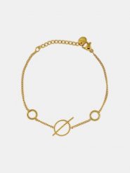 MOODE Bransoletka "Salome" z elementami ozdobnymi rozmiar: onesize. Żółte bransoletki damskie MOODE, ze stali. Za 39.99 zł.