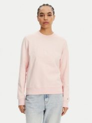 Tommy Jeans Bluza Tonal Crest DW0DW20637 Różowy Regular Fit. Czerwone bluzy damskie Tommy Jeans, m, bez wzorów, z bawełny, bez kaptura. Za 279.99 zł.