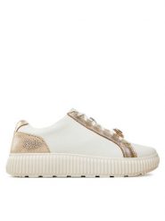 Geox Sneakersy D Graisy D46XFG 046JS C1ZH6 Biały. Białe obuwie sportowe damskie Geox, ze skóry, bez zapięcia. Za 309.99 zł.