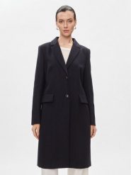 Tommy Hilfiger Płaszcz wełniany Classic Light Wool Blend Coat WW0WW41662 Granatowy Regular Fit. Niebieskie płaszcze damskie Tommy Hilfiger, bez wzorów, z wełny, bez kaptura. Za 1,869.00 zł.