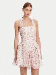 BARDOT Sukienka koktajlowa 59743DB Różowy Regular Fit. Czerwone sukienki damskie Bardot, bez wzorów, z syntetyku, wizytowe, bez ramiączek. Za 529.99 zł.