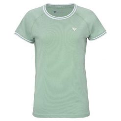 Damska koszulka tenisowa Tecnifibre Team Stretch Tee. Zielone bluzki damskie TECNIFIBRE, bez wzorów, sportowe, bez kołnierzyka, bez ramiączek. Za 139.99 zł.