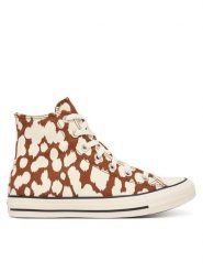 Converse Trampki Chuck Taylor All Star Cow Print A17924C Brązowy. Brązowe trampki damskie Converse, bez wzorów, z materiału, bez zapięcia. Za 349.99 zł.