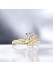 CARATELLI Złoty pierścionek "Dites-le avec une Fleur" z diamentami rozmiar: 56. Żółte pierścionki damskie CARATELLI, z diamentem, złote. Za 1,283.99 zł.