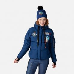 Kurtka narciarska damska Rossignol W Modul Down Bomber. Niebieskie kurtki damskie Rossignol, na zimę, l, bez wzorów, bez kaptura. Za 4,600.00 zł.