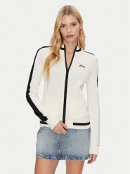 Guess Bluza V5GQ01 Z3D60 Beżowy Regular Fit. Brązowe bluzy damskie Guess, s, z aplikacjami, z wiskozy, bez kaptura. Za 299.99 zł.