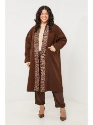 Curvy Lady Płaszcz przejściowy w kolorze brązowym rozmiar: 40/42. Brązowe płaszcze damskie Curvy Lady, z aplikacjami, bez kaptura. Za 100.99 zł.