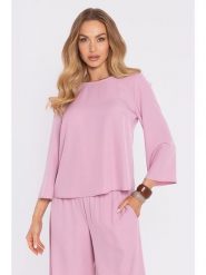 Made of emotion Bluzka w kolorze jasnoróżowym rozmiar: XL. Różowe bluzki damskie Made Of Emotion, xl, bez wzorów, bez kołnierzyka, bez ramiączek. Za 157.99 zł.