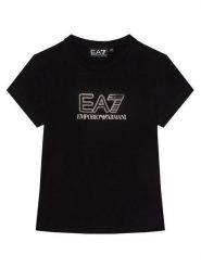 EA7 Emporio Armani T-Shirt 7G000257 AF10373 UC001 Czarny Slim Fit. Czarne koszulki i t-shirty dziewczęce EA7 Emporio Armani, bez wzorów, z bawełny, bez kołnierzyka, bez ramiączek. Za 249.99 zł.