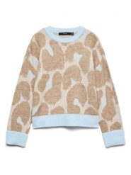 Vero Moda Sweter w kolorze błękitno-beżowym rozmiar: XS. Brązowe swetry klasyczne damskie Vero Moda, xs, bez kołnierzyka. Za 129.95 zł.