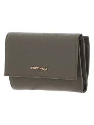 COCCINELLE Skórzany portfel w kolorze khaki - 14 x 10 x 2 cm rozmiar: onesize. Brązowe portfele damskie Coccinelle, bez wzorów, z materiału. Za 414.33 zł.