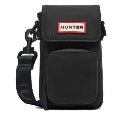 Torebka Hunter. Czarne listonoszki damskie Hunter, bez wzorów, bez dodatków. Za 99.99 zł.