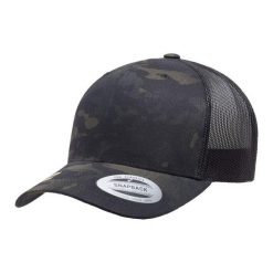 Czapka Z Daszkiem Camo Mesh Trucker Cap. Brązowe czapki z daszkiem damskie FLEXFIT, bez wzorów, z meshu. Za 88.99 zł.